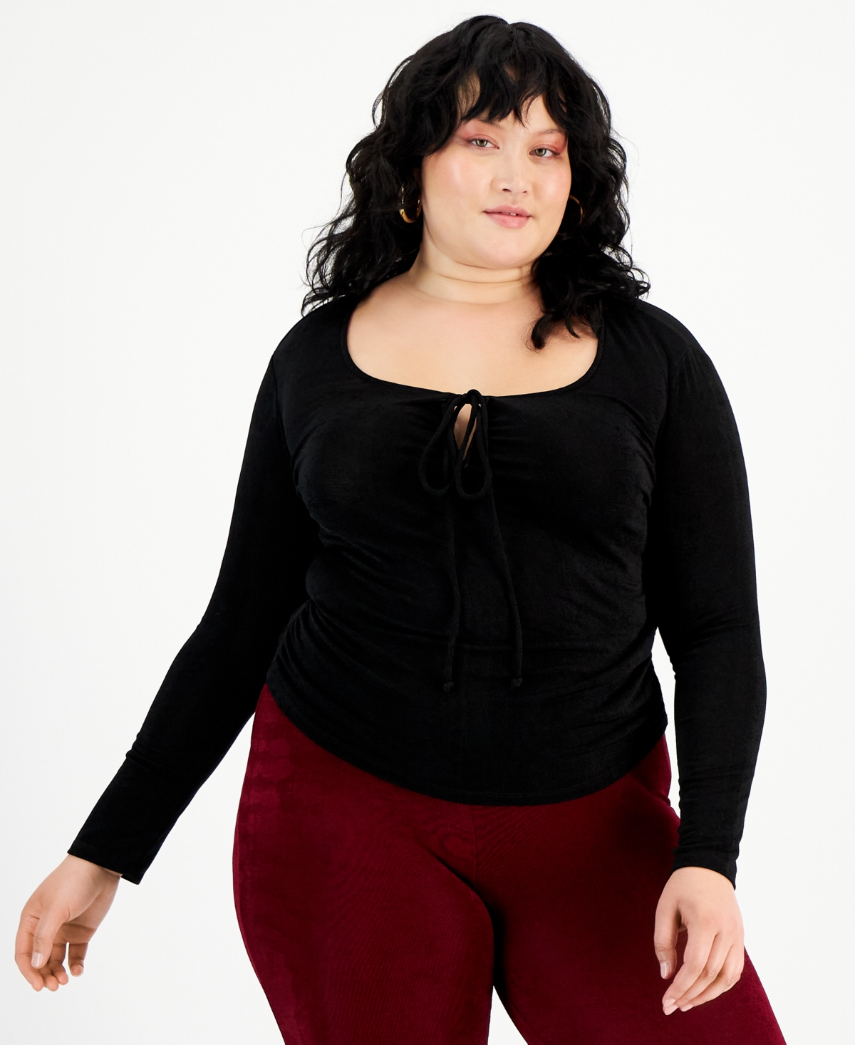 Just Polly Trendy Plus Size Slinky Top