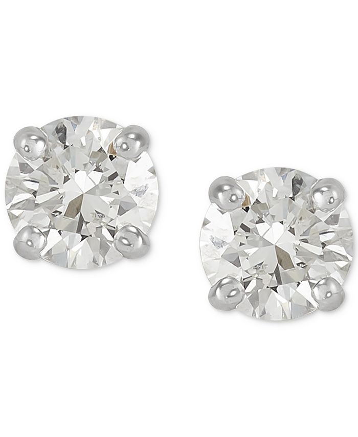 Macy's Diamond Stud Earrings (1/4 ct. t.w.) in 14k White Gold Macy's