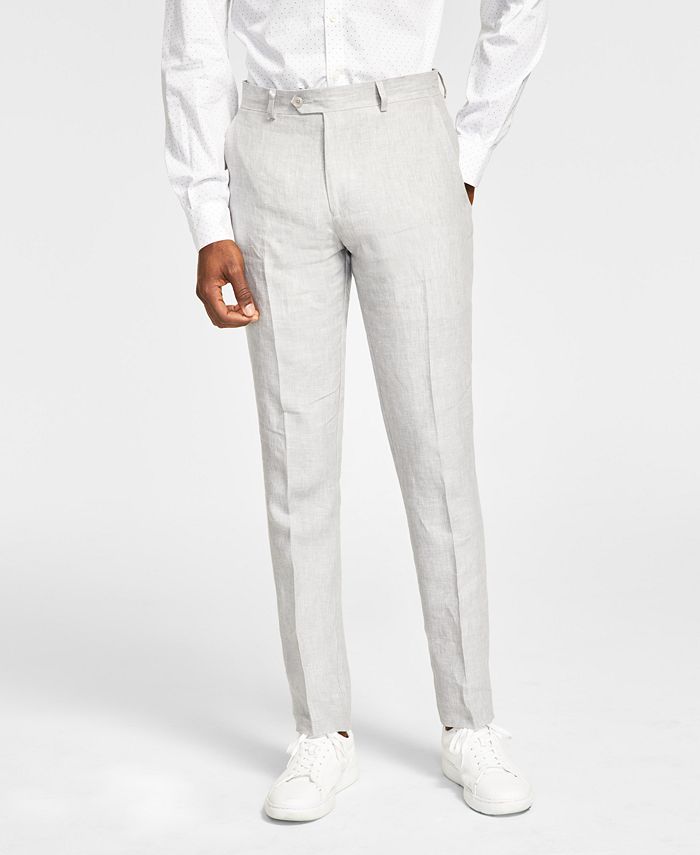 Bar III Men's SlimFit Textured Linen Suit Separate Pant, Created for