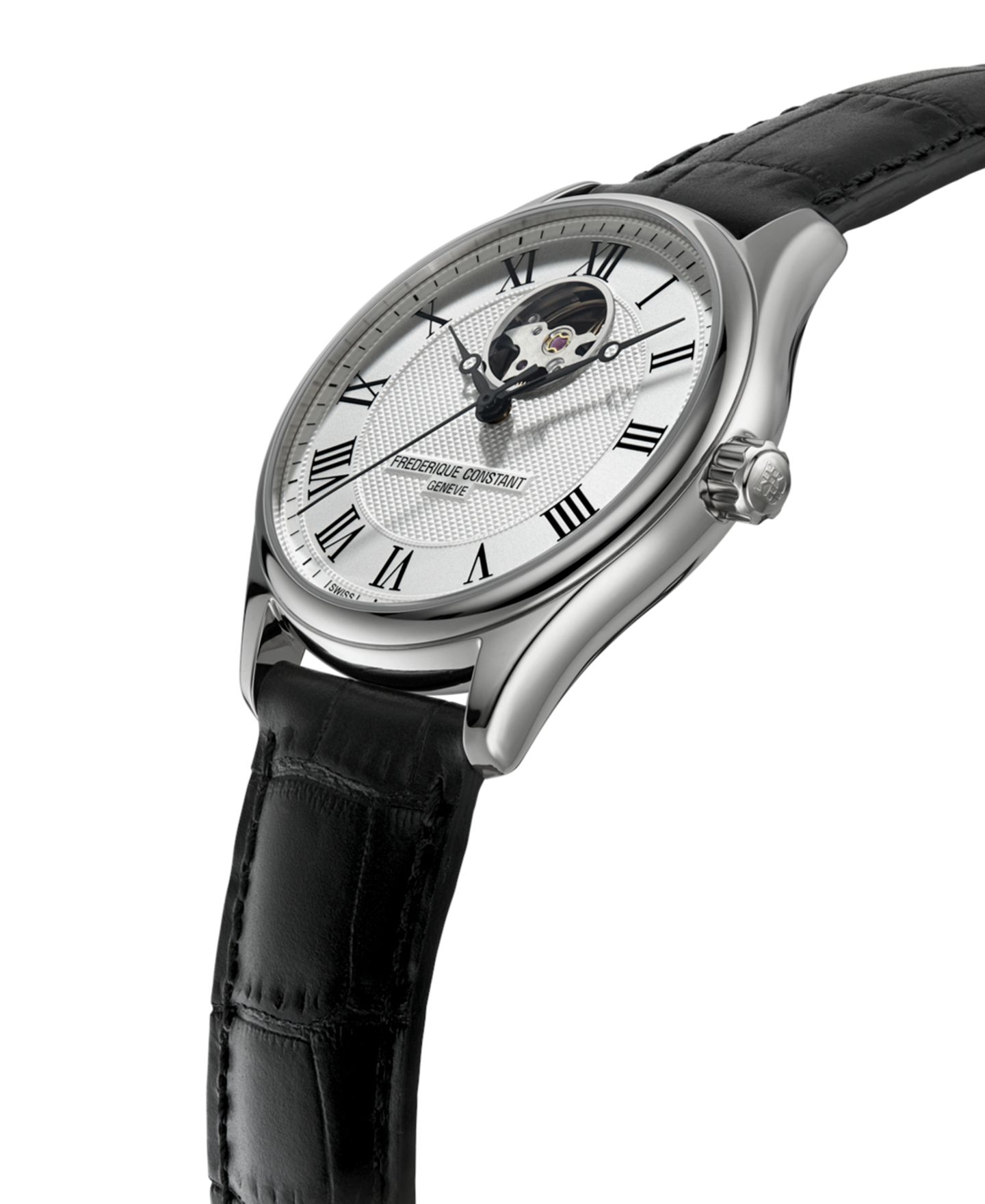 Мужские часы Frederique Constant Swiss Automatic Classics Heart Beat Black Leather Strap Watch 40mm — фото 4