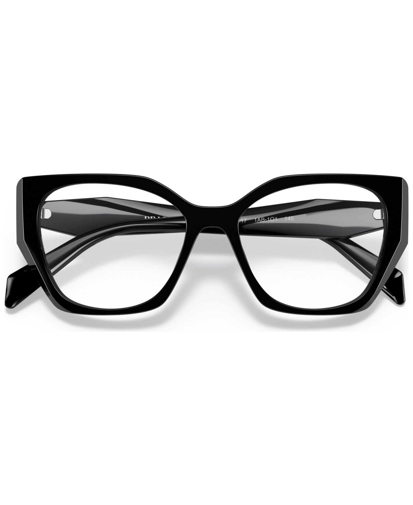 Женские очки Prada Woman Irregular Plastic PR 18WV Eyeglasses, цвет: Чёрный — фото 5