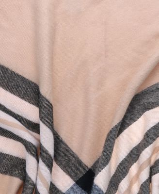 Women's Plaid Brushed Poncho Sweater, Created for Macy's