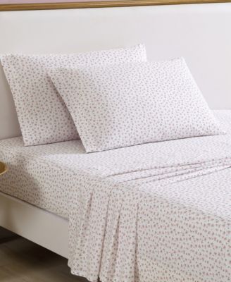Printed Cotton Percale 4-Pc. Sheet Set, Queen