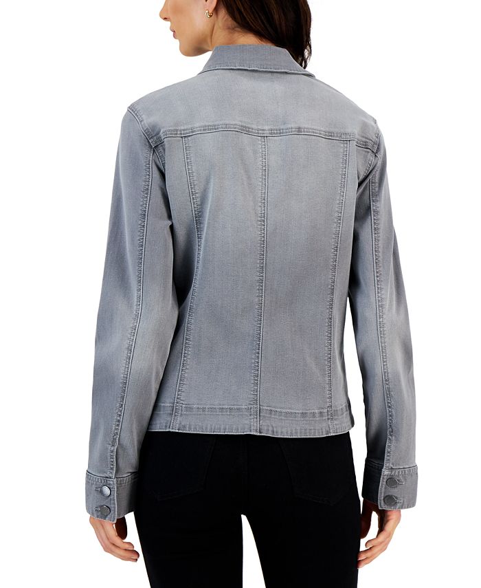 Charter Club Petite Stretch Denim Jacket, Created for Macy's & Reviews ...