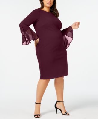 Calvin Klein Black Plus Size Dresses | Macy's
