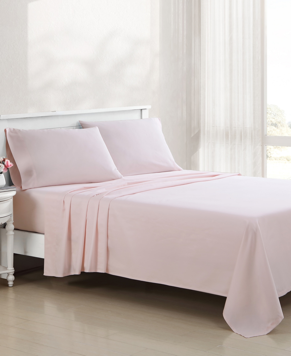 Closeout! Laura Ashley 800 Thread Count Cotton Sateen Blend 4-Pc. Sheet Set,