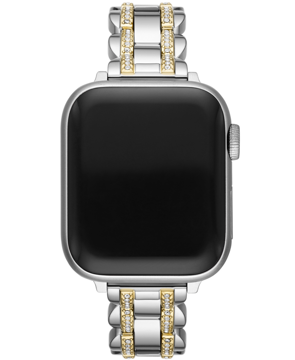 Shop Kate Spade Pave Glitz Two-hand Two-tone Stainless Steel Bracelet Band For Apple Watch, 38mm, 40mm, 41mm In Multicolor