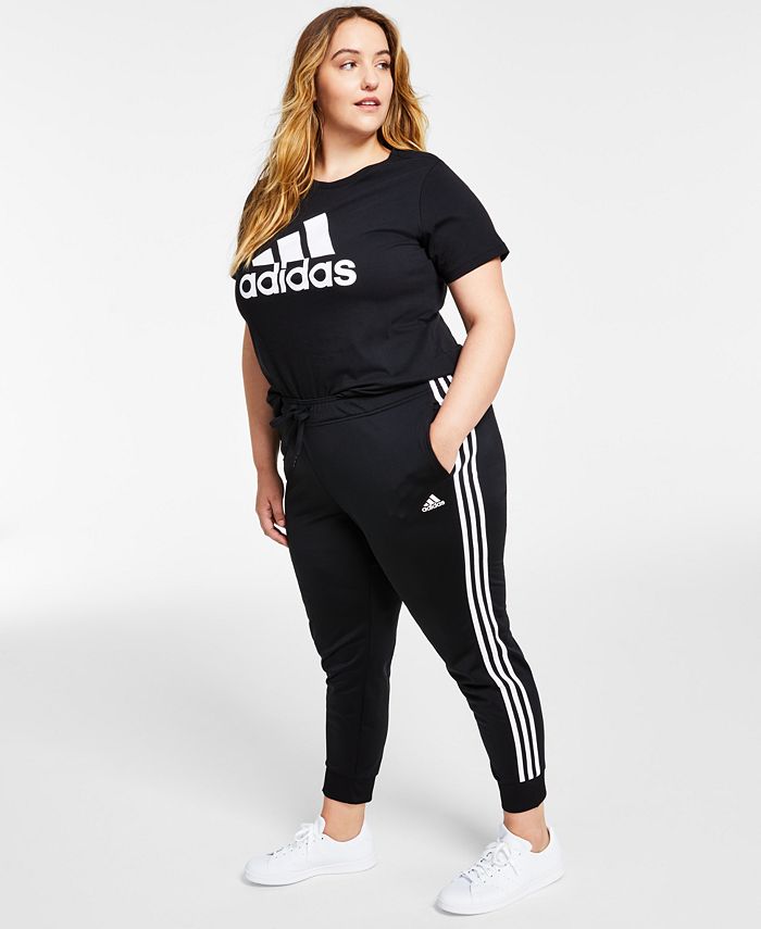 essentials warm up tapered 3 stripes track pants