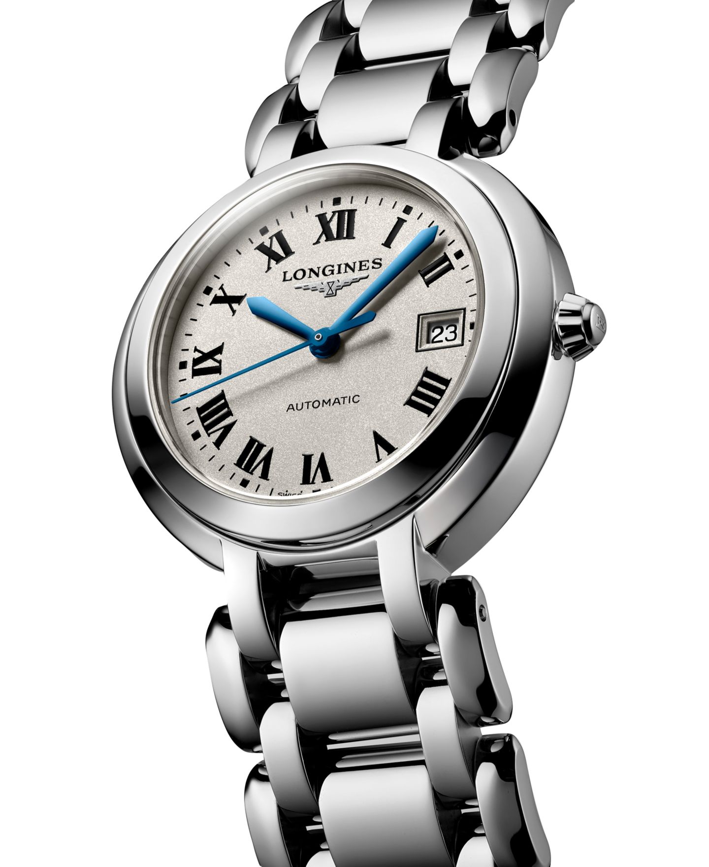 Женские часы Longines Swiss Automatic PrimaLuna Stainless Steel Bracelet Watch 30mm — фото 4