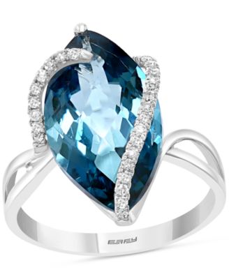 EFFY Collection - Sunset by EFFY&reg; Marquise-Cut Pink Amethyst (6-7/8 ct. t.w.) and Diamond (1/8 ct. t.w.) Wrap Ring in 14k Gold (Also in Citrine & London Blue Topaz)