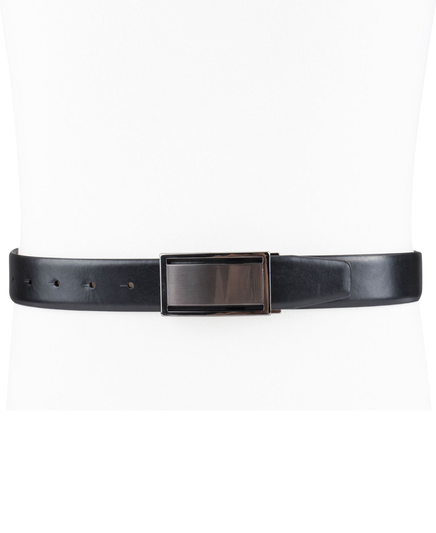 Мужской ремень Alfani Reversible Cut-Out Plaque Belt, цвет: Коричневый / Чёрный — фото 5
