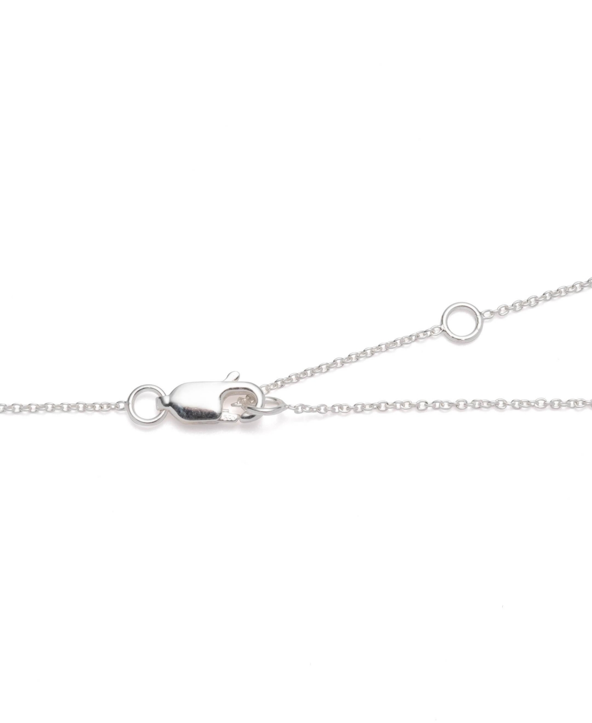 Ralph Lauren Sterling Silver And Cubic Zirconia Pendant Necklace In Sterling Silver
