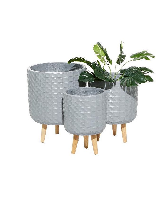 Rosemary Lane Magnesium Oxide Contemporary Planters, Set of 3 Macy's