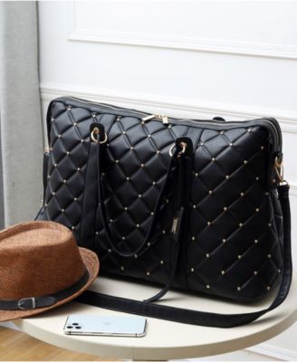 Quilted Travel Tote Weekender Bag