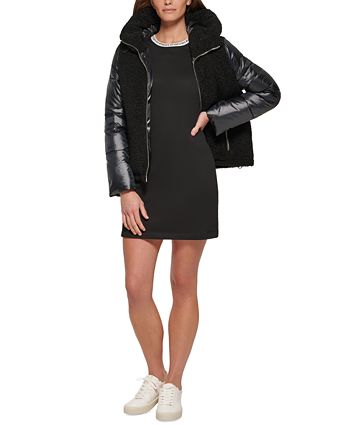 Calvin Klein Hooded Mixed-Media Puffer Coat & Reviews - Coats & Jackets -  Women - Macy's