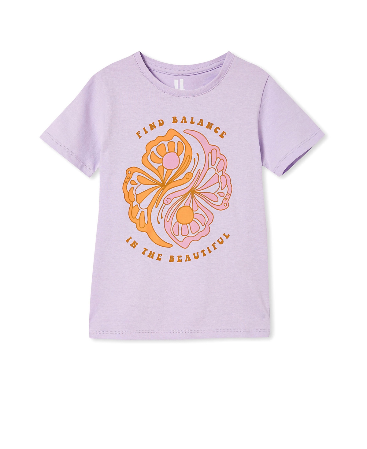 Cotton On Toddler Girls Penelope Short Sleeve T-shirt In Vintage-like Lilac/beautiful Balance