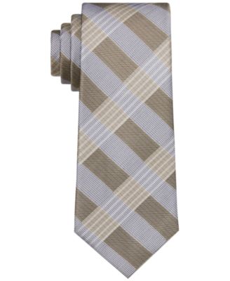 Calvin Klein - Men's Semi-Contrast Plaid Tie