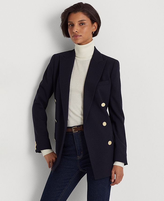 Lauren Ralph Lauren Wool Crepe Blazer & Reviews - Jackets & Blazers - Women  - Macy's