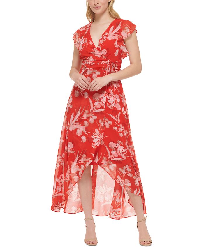 Jessica Howard Petite Floral Print Wrap Maxi Dress Macy s