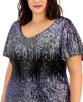 B Darlin Trendy Plus Size Embellished Bodycon Dress - Macy's