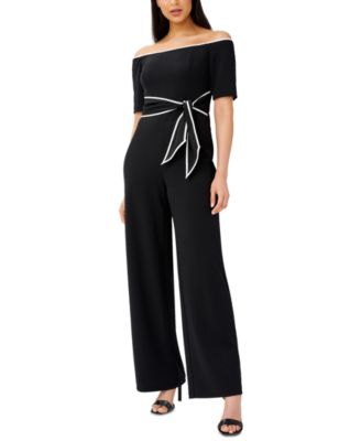 Adrianna Papell Women's Off-The-Shoulder Jumpsuit - Macy's