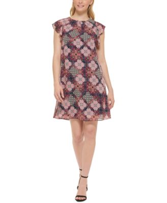 Jessica Howard - Petite Printed A-Line Dress