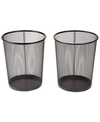 2-Pk. 6-Gallon Round Mesh Trash Can Recycling Bins