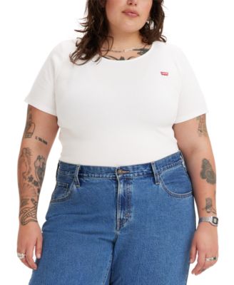 Levi's - Trendy Plus Size Printed Rib-Knit Logo T-Shirt