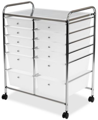 12-Drawer Rolling Organizer Cart