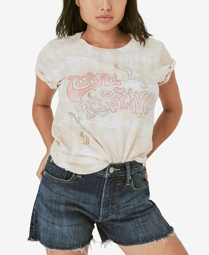 Lucky Brand Women's Love Rising Classic Crewneck T-Shirt - Macy's