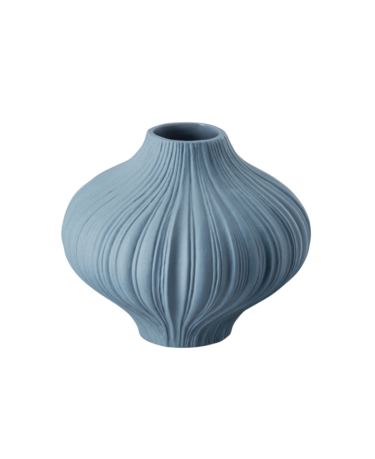 Rosenthal Plissee Pacific Mini Vase In Light Blue