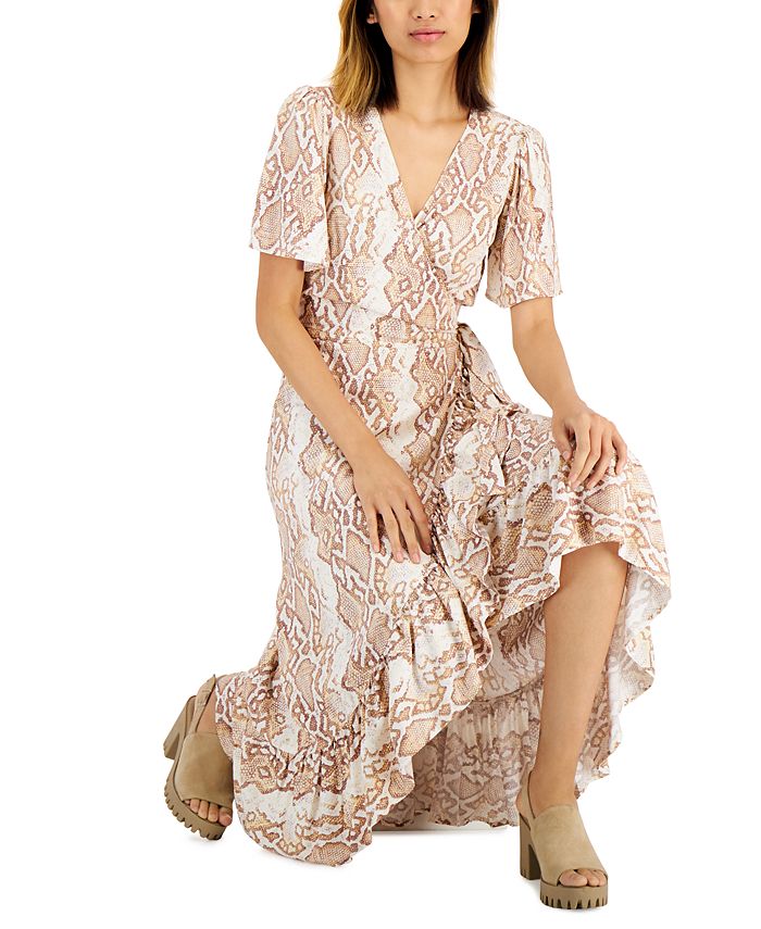 Tinsel Petite Printed Wrap Maxi Dress & Reviews Dresses Petites Macy's