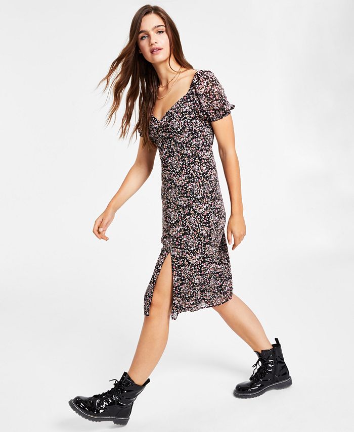 Kit & Sky Juniors' Printed Midi Dress Macy's