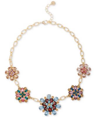 statement flower necklace