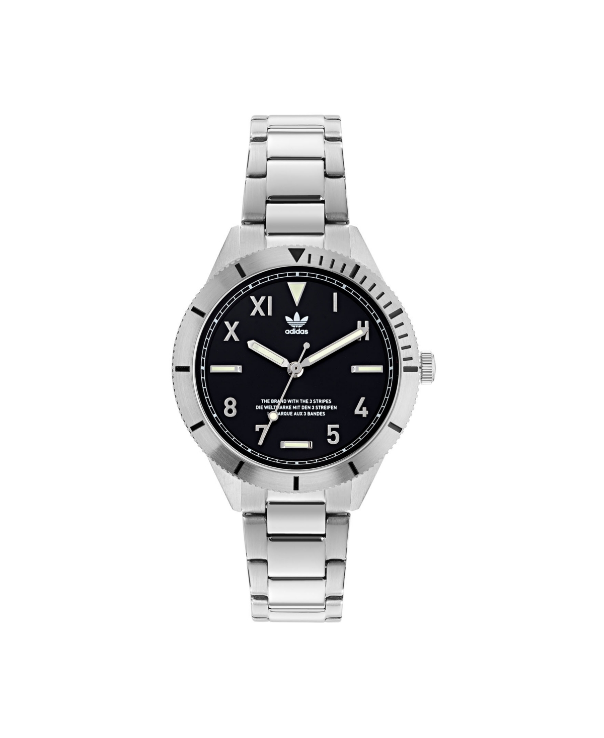 Unisex Three Hand Edition Three Small Silver-Tone Stainless Steel Bracelet Watch 36mm - Silver-Tone