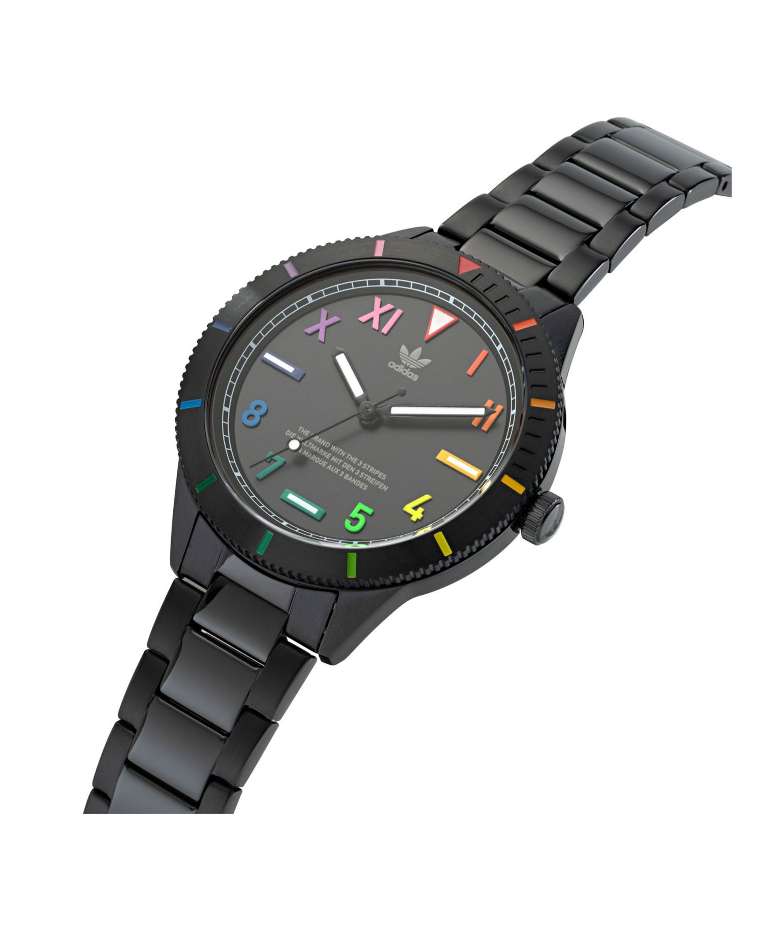 Unisex Three Hand Edition Three Small Black Stainless Steel Bracelet Watch 36mm
