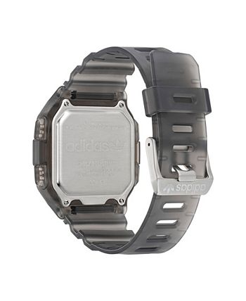 adidas Unisex Gmt Digital One Gmt Gray Resin Strap Watch 47mm - Macy's
