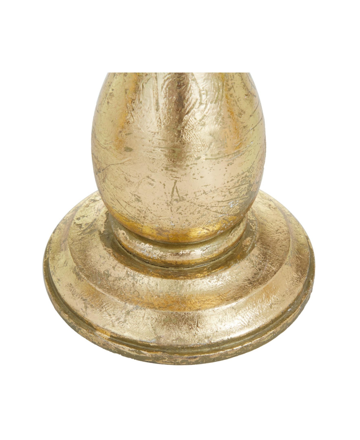 Wood French Country Candle Holder, Set of 3 - Gold-Tone