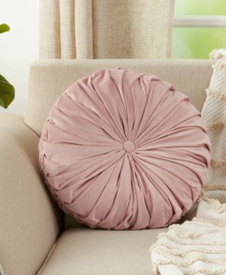Velvet Pintuck Decorative Pillow, 14" x 14"