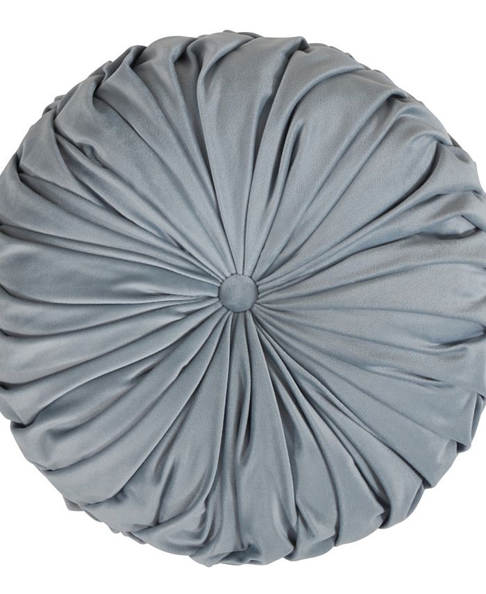 Saro Lifestyle Velvet Pintuck Decorative Pillow, 14" x 14" Macy's