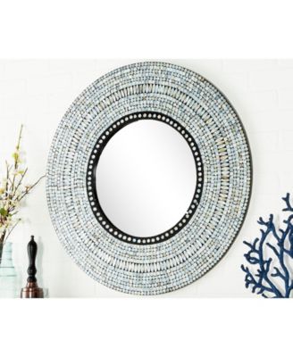 Coastal Wood Wall Mirror, 32" x 32"