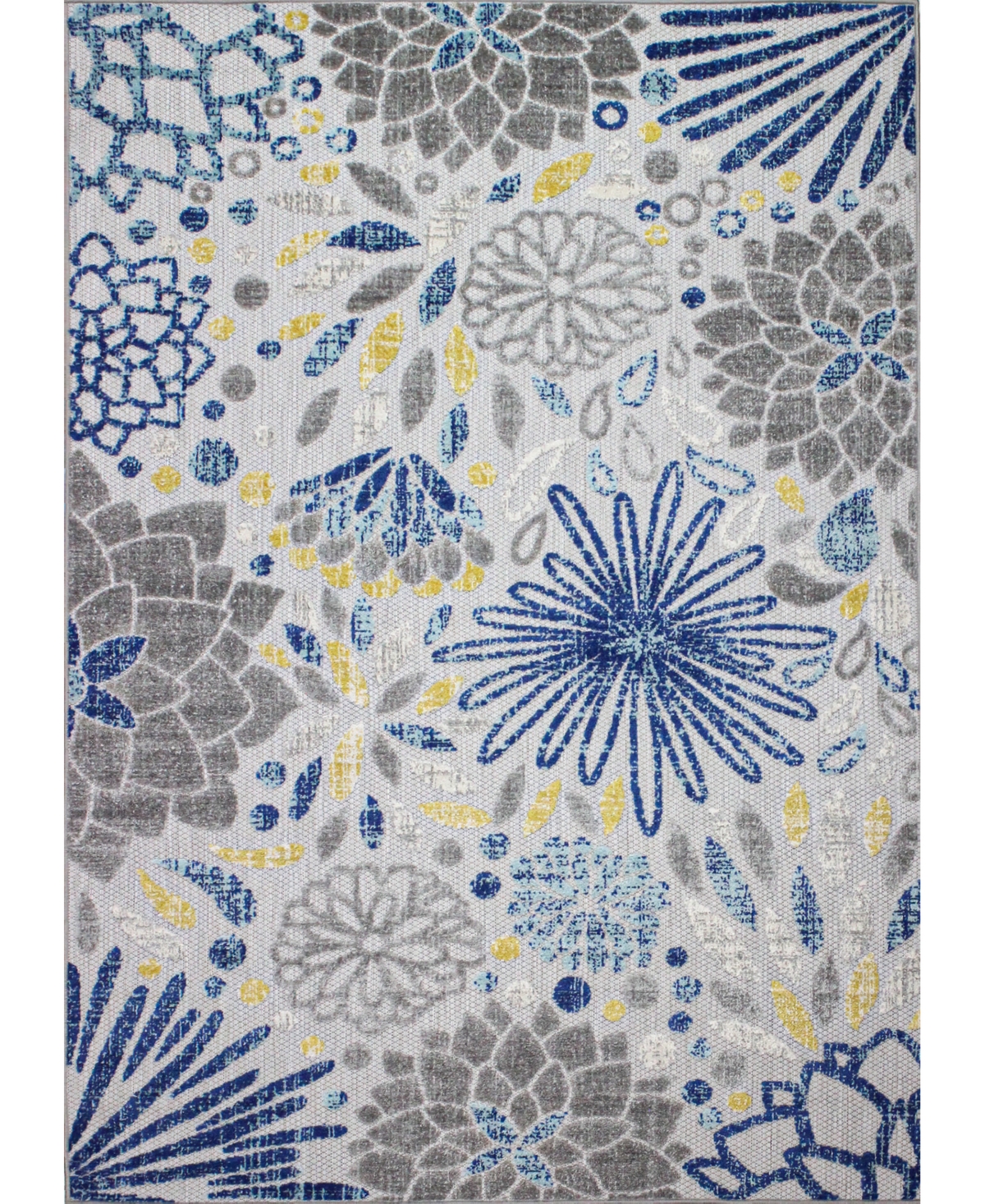 Bb Rugs Gallery GAL108 8'6in x 11'6in Area Rug - Ivory, Blue
