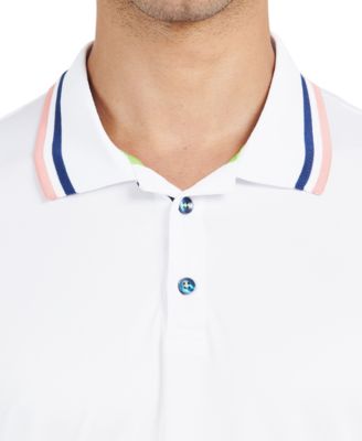 Men's Slim Fit Solid Tipped Performance Polo