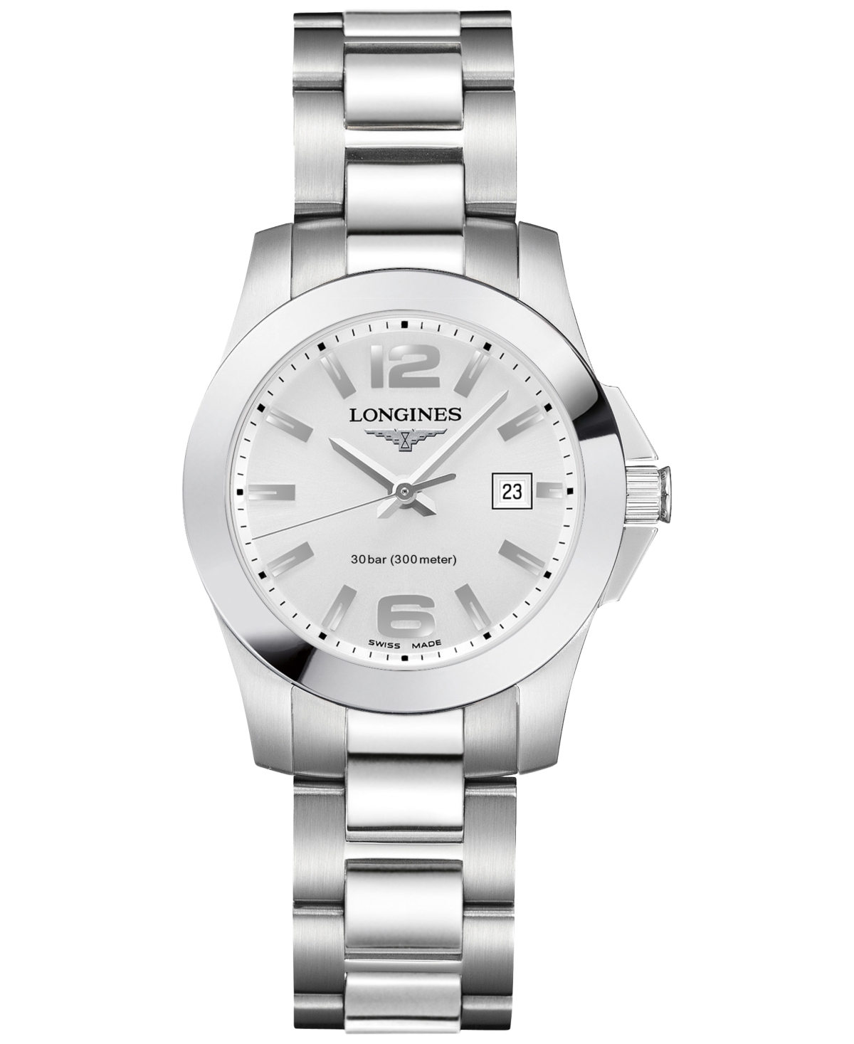 Shop Longines Women's Swiss Automatic Conquest Stainless Steel Bracelet Watch 29mm In No Color
