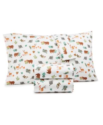 Whim by Martha Stewart - Woodland Flannel King 4-Pc. Sheet Set, Created for Macy's