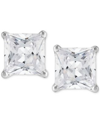 IGI Certified Lab Grown Diamond Princess Stud Earrings (2 ct. t.w.) in 14k White Gold