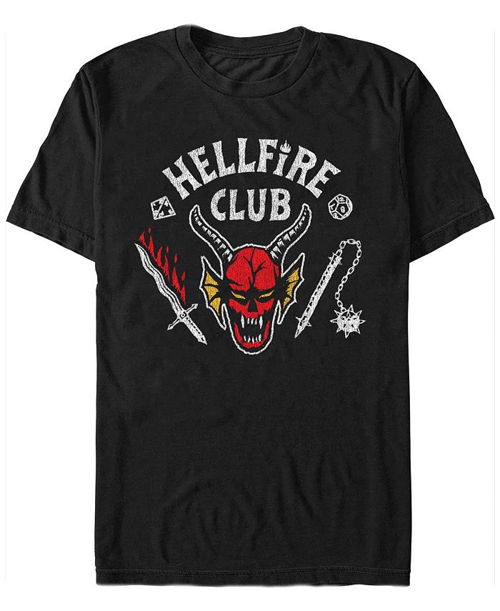 T-shirt Stranger Things Hellfire Club - Licencié Officiel - Coton 100% - Tailles S à XXXL - Homme Et Femme