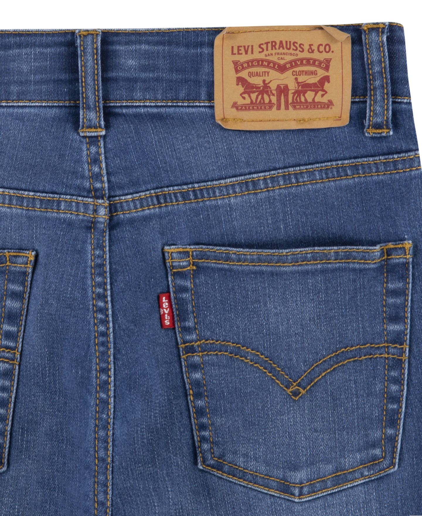 Детские джинсы Levi's 514 прямого кроя из стретча, 8-20, цвет: Синий каменный — фото 14