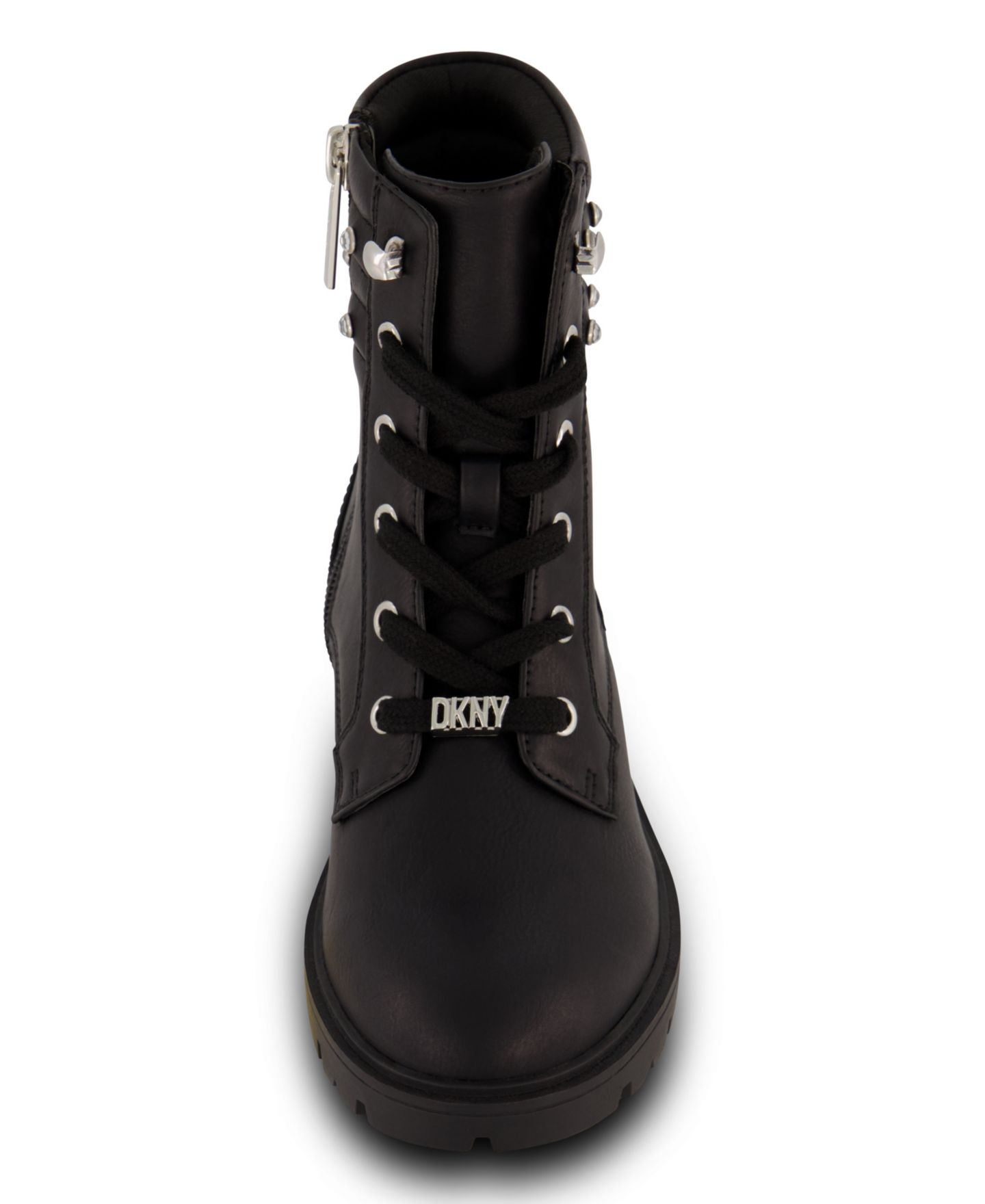 Ботинки DKNY Stassi Stone Crystal Stud Collar Moto Boots для девочек, цвет: Чёрный — фото 5