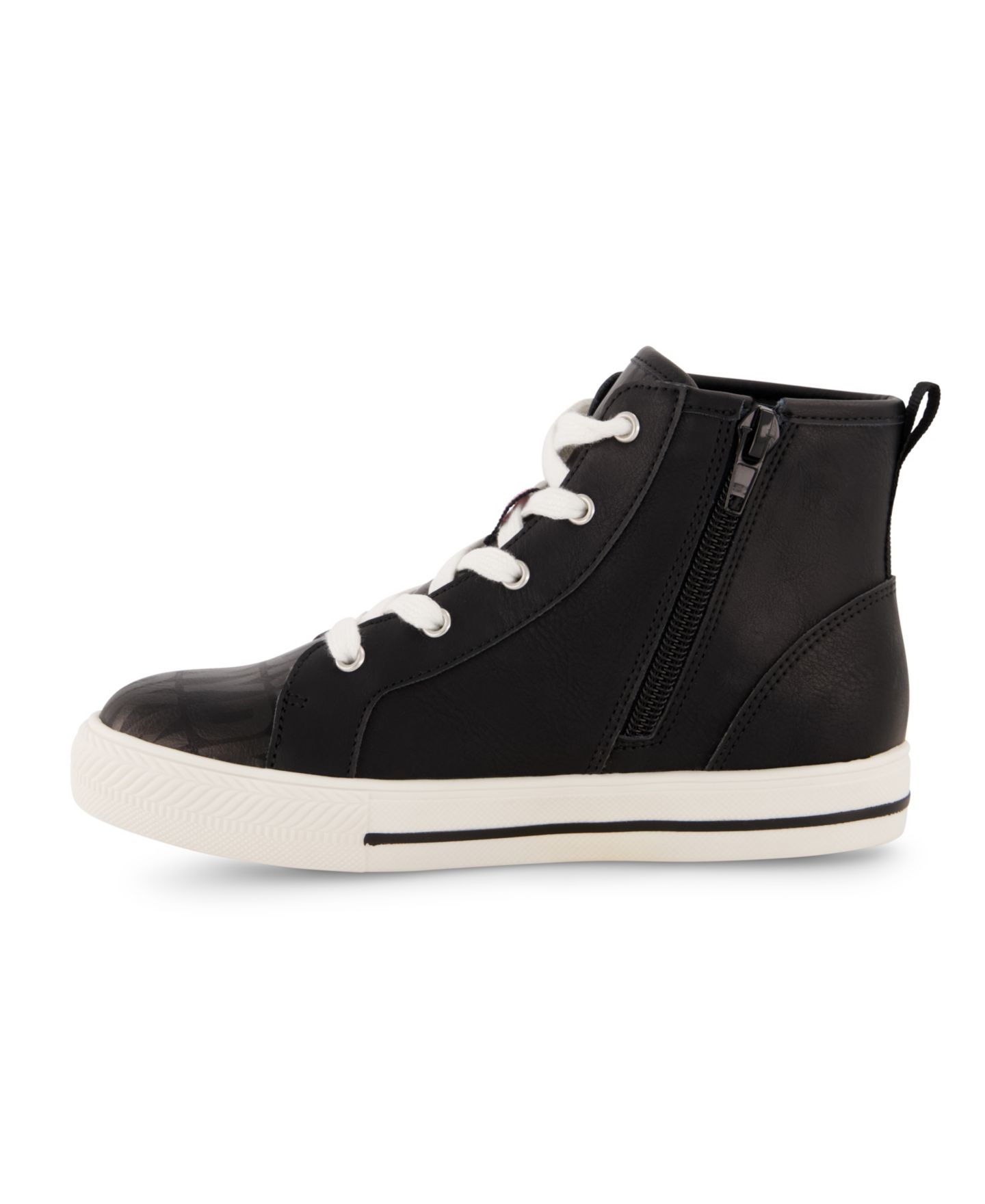 Кроссовки DKNY Side Zipper All Over Logo High Top Sneakers для девочек, цвет: Чёрный — фото 7